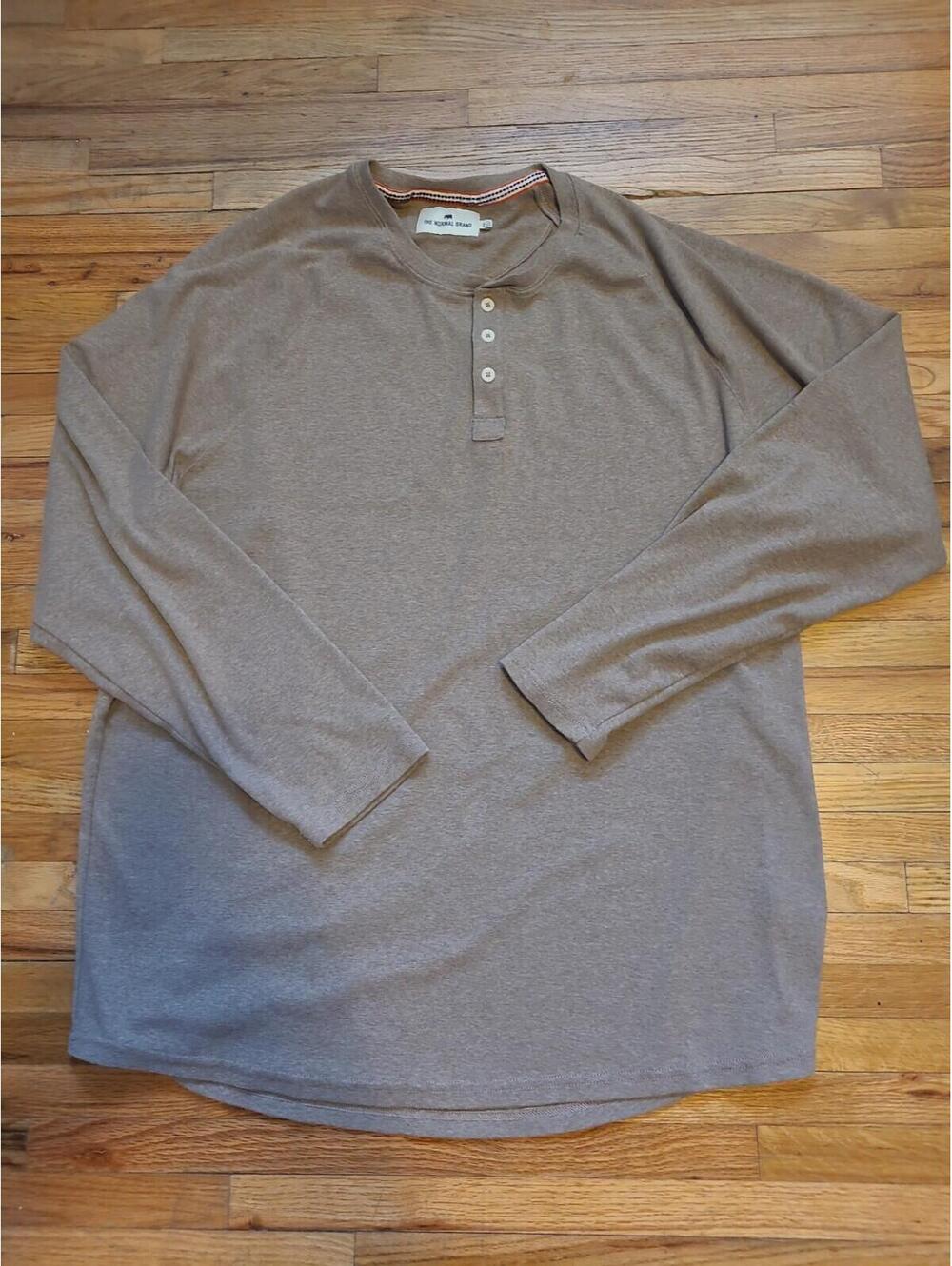 Puremeso Everyday Henley The Normal Brand Brown Size 2xL